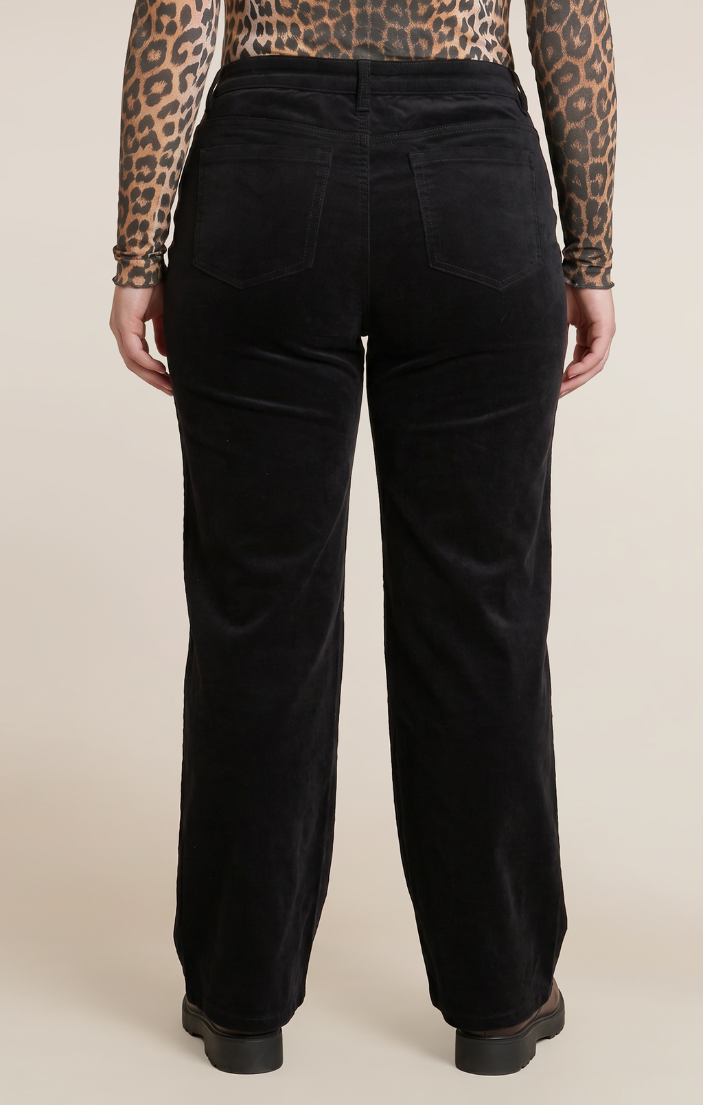 Stretch Corduroy Straight-Leg Trousers