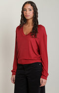 Fitted V-Neck Stretch T-Shirt