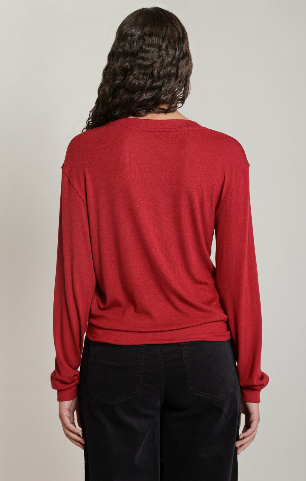 Fitted V-Neck Stretch T-Shirt