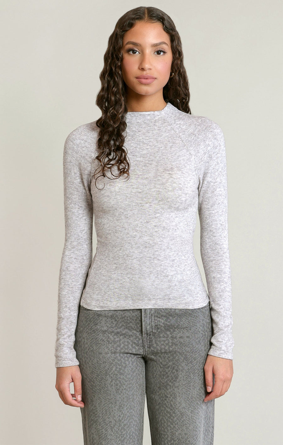 Relaxed Crewneck T-Shirt with Raglan Sleeves