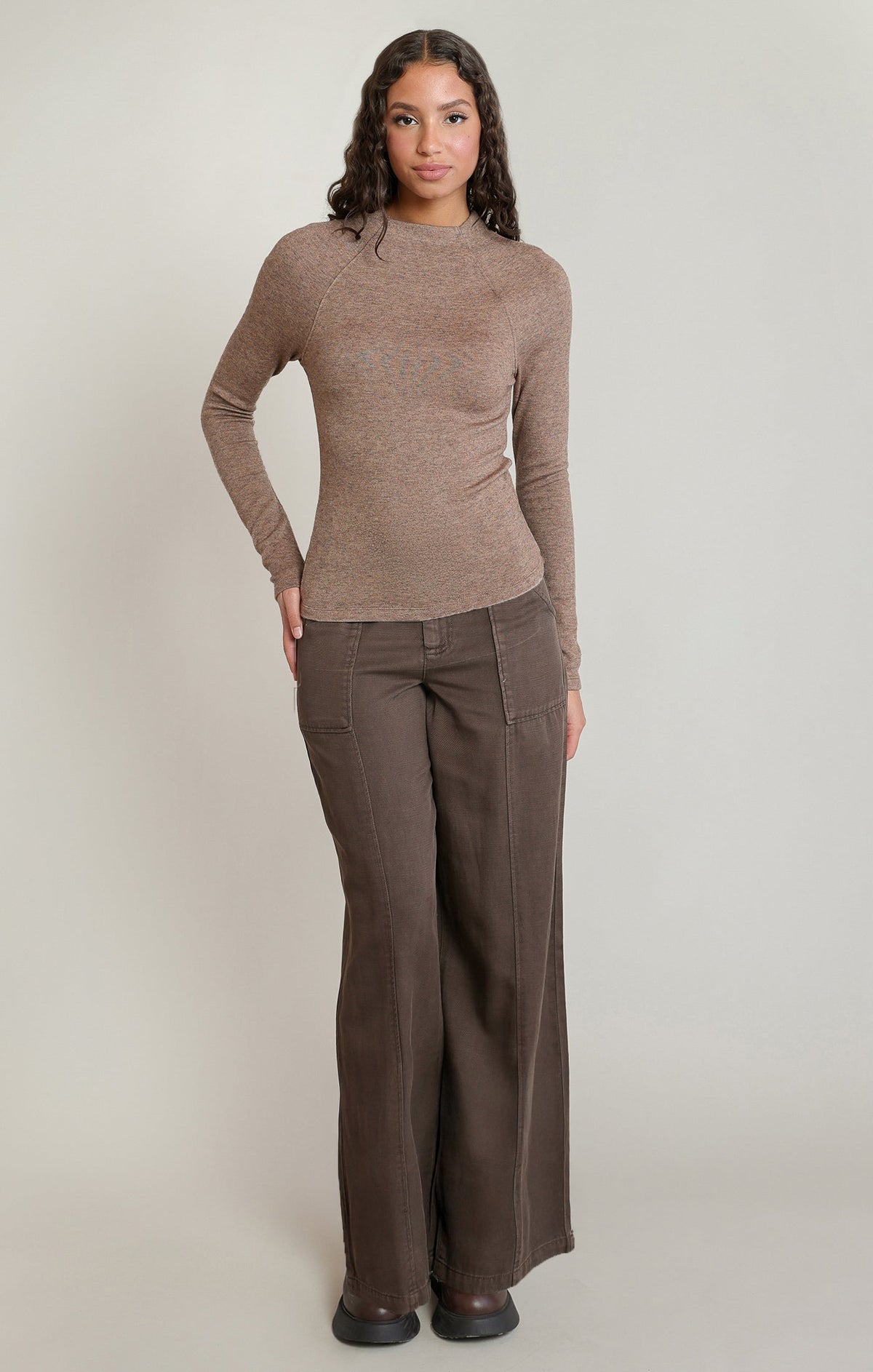 Relaxed Crewneck T-Shirt with Raglan Sleeves