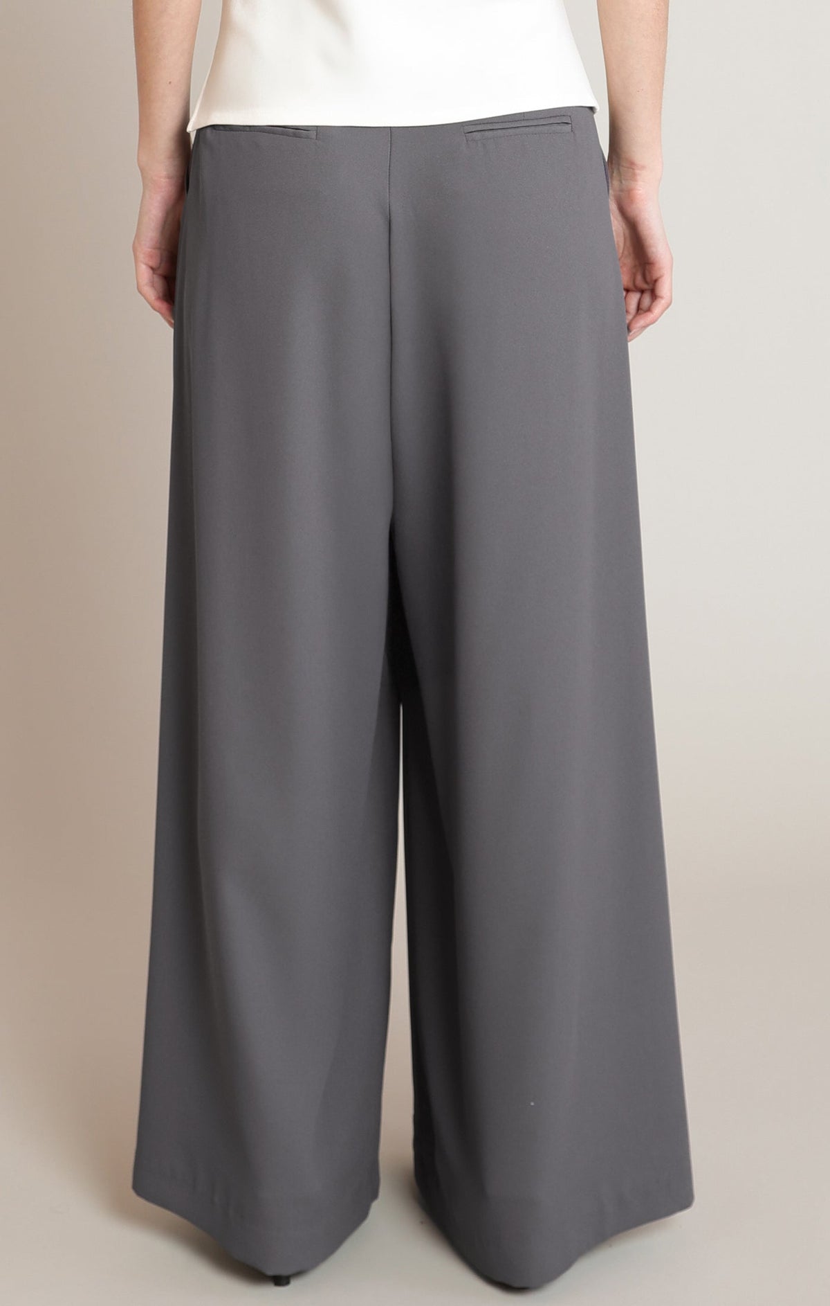 High-Waist Pleated Tapered Trousers