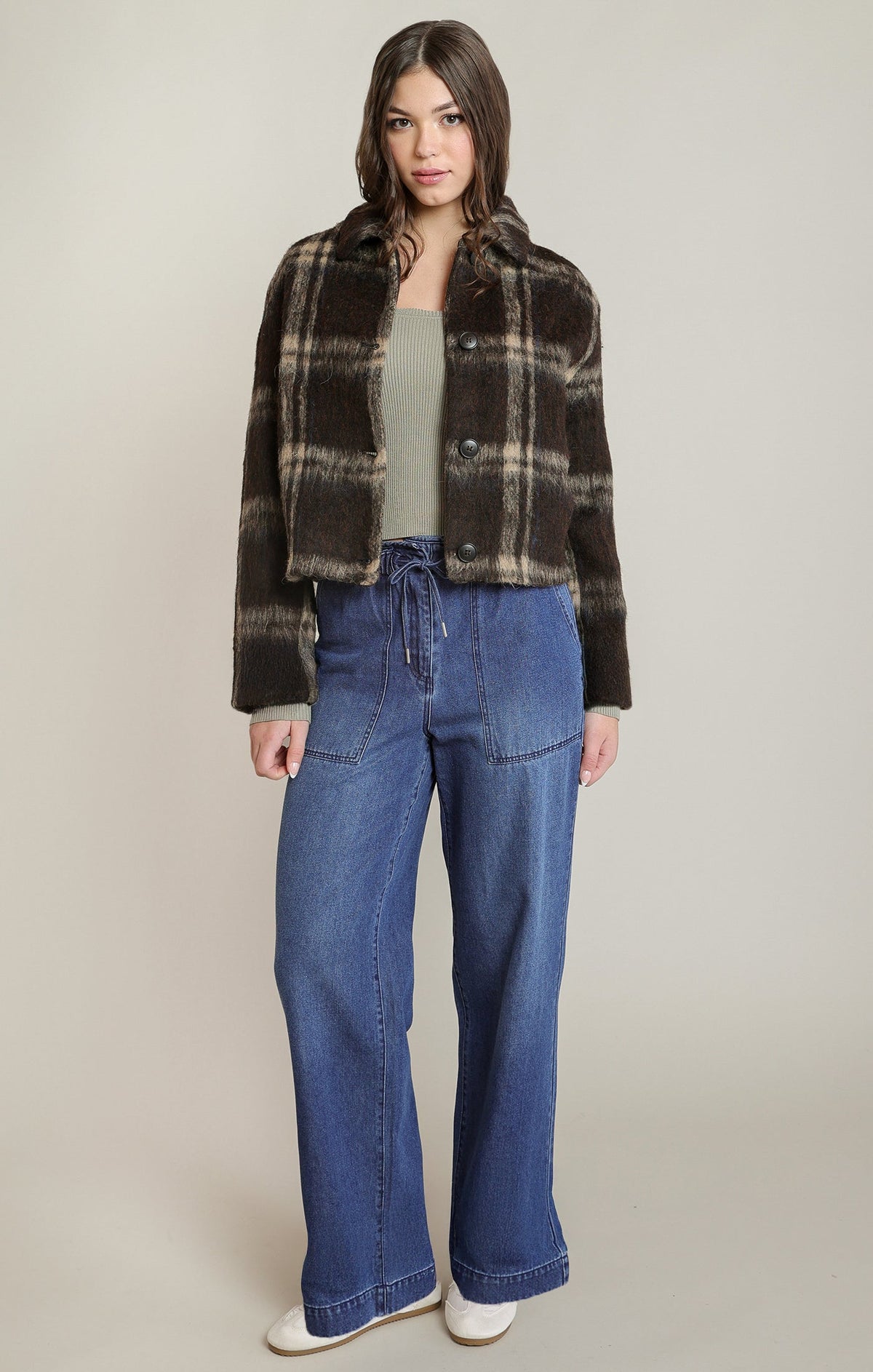 Indigo Wide-Leg Cotton-Lyocell Jeans