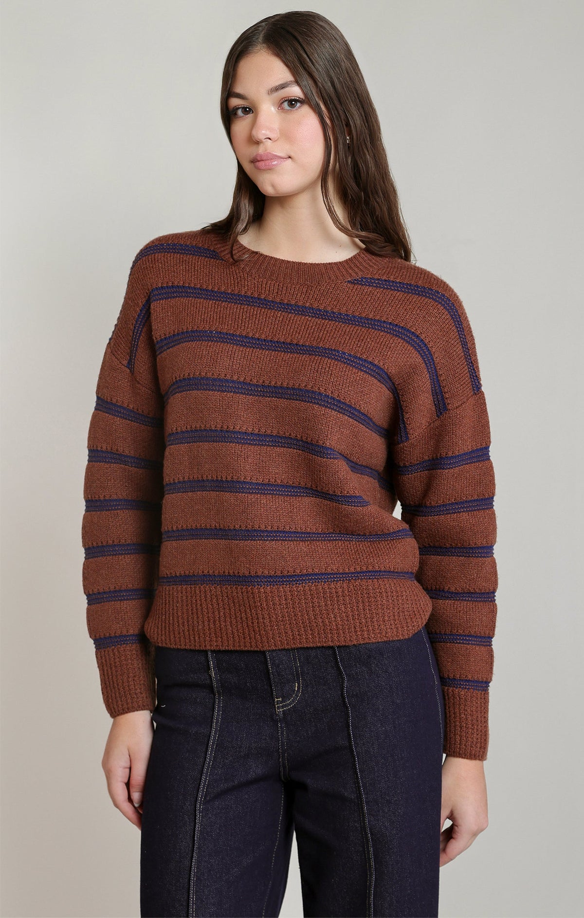 Striped Wool-Cashmere Crewneck Jumper