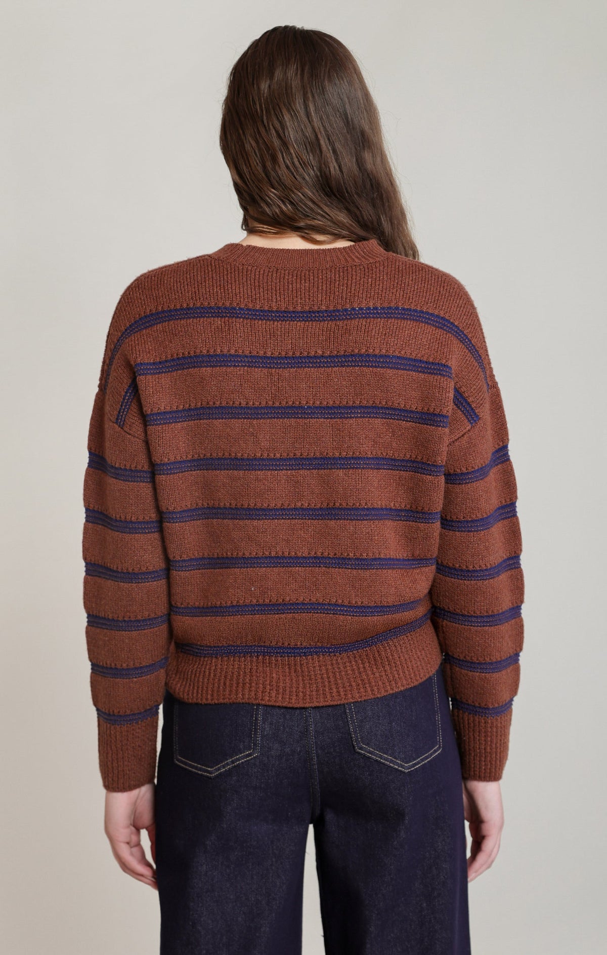 Striped Wool-Cashmere Crewneck Jumper