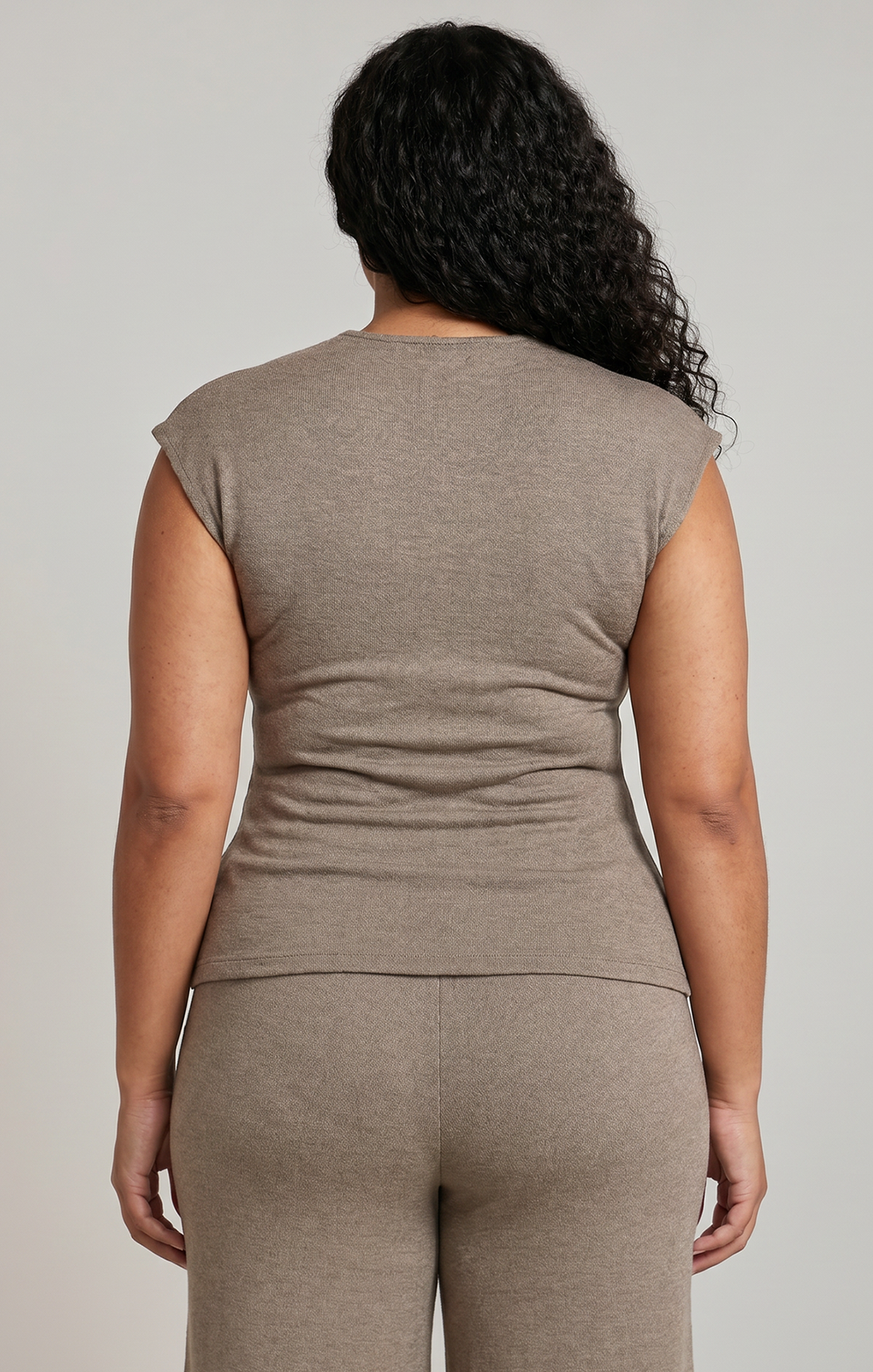 Long-Sleeve Cross-Wrap V-Neck Top