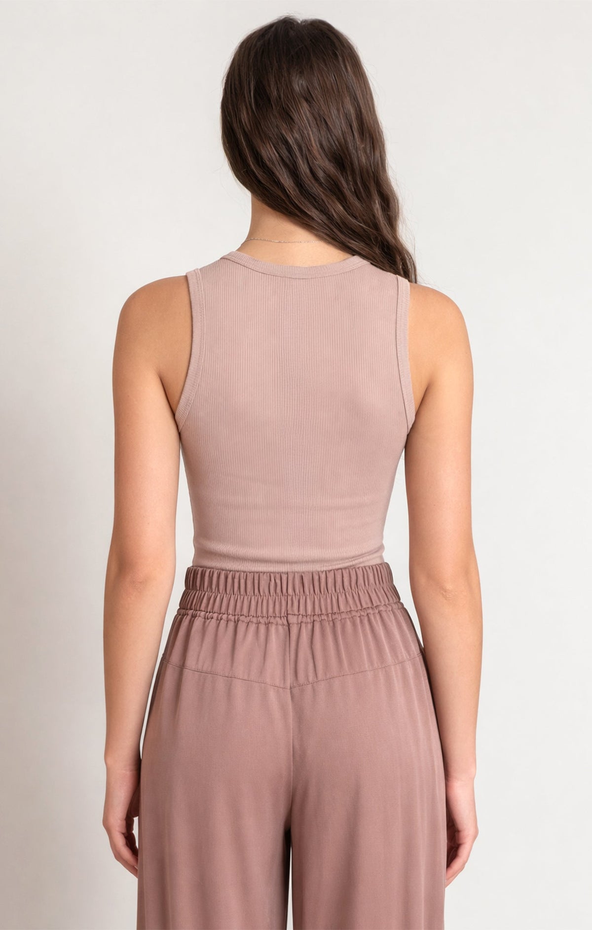 Cotton-Rich Ribbed Round-Neck Vest Top