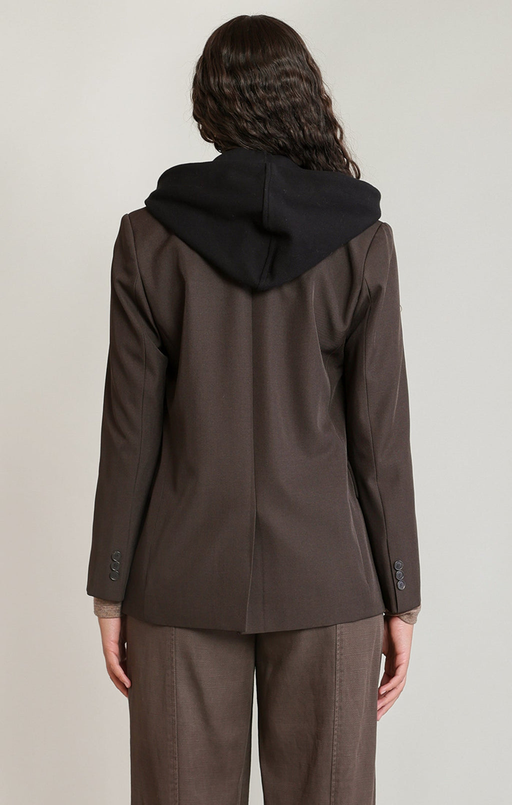 Tailored Blazer with Detachable Hood